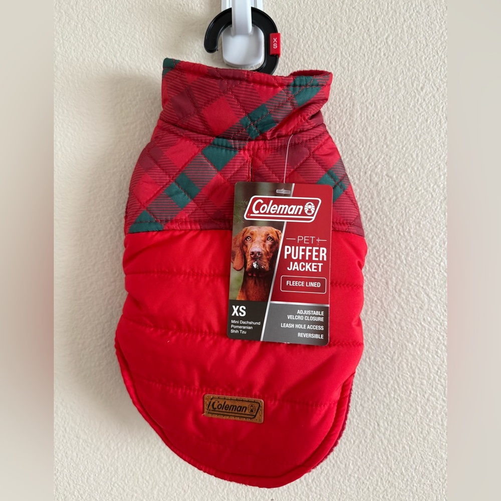 Coleman NWT Dog Fleece Lined Reversible Puffer Jacket‎ size XS